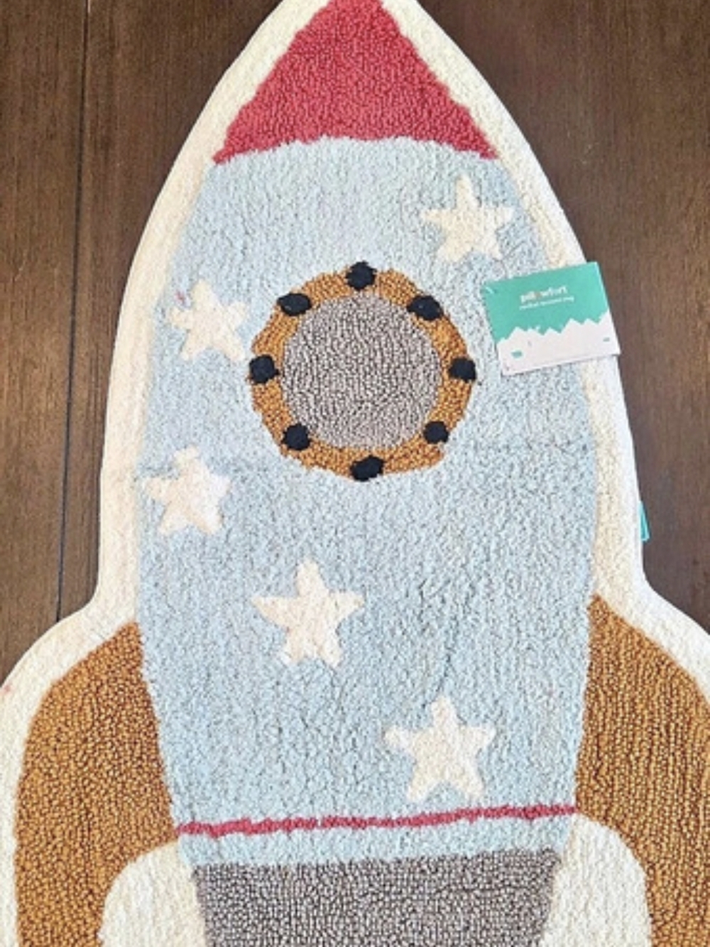 pillowfort Rocket Accent Rug Blue & Red